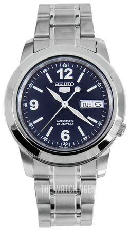 SEIKO 5 SNKE61K1 Ø 38mm Blue Dial AUTOMATIC With Box 21 Jewels Used